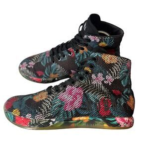 Nobull Trainers Women’s Size 7.5 High Top Floral Weight Lifting Gym Black Shoes